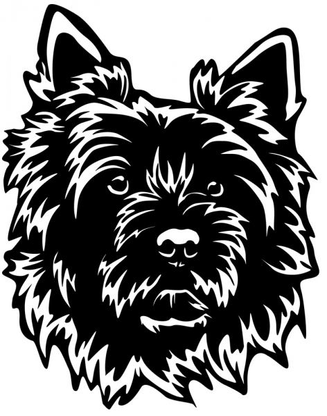 Aufkleber Cairn Terrier Kopf