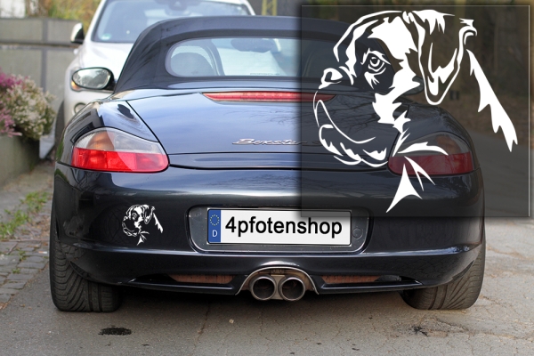 Autoaufkleber "Boxer" Kopf