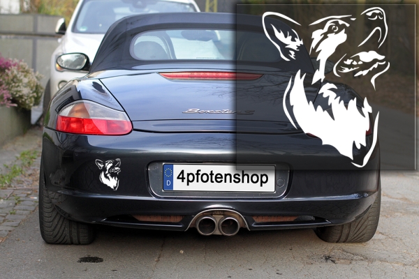 Autoaufkleber "Deutscher Schäferhund" Kopf