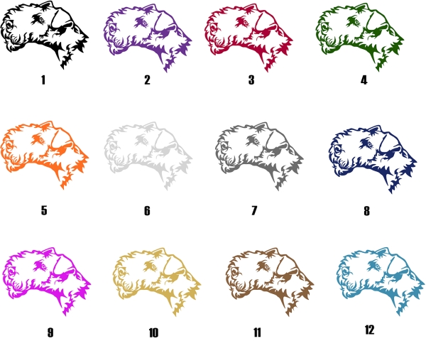 Autoaufkleber "Lakeland Terrier" Kopf