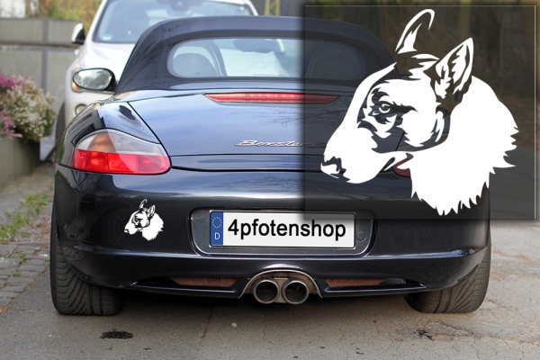 Autoaufkleber "Bullterrier" (Mini) Kopf