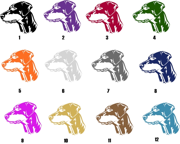 Autoaufkleber "Dobermann" Kopf