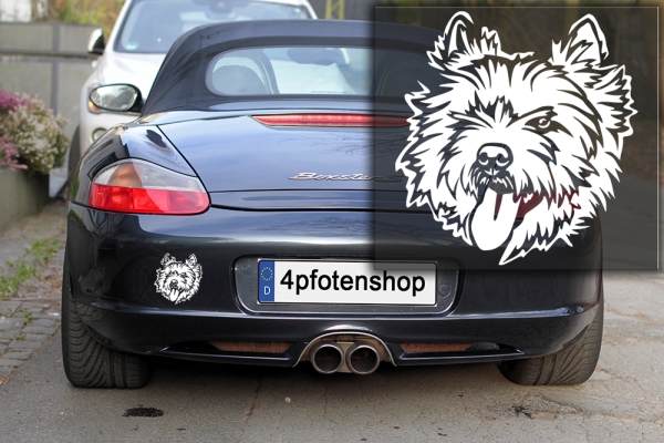 Autoaufkleber "Cairn Terrier" Kopf