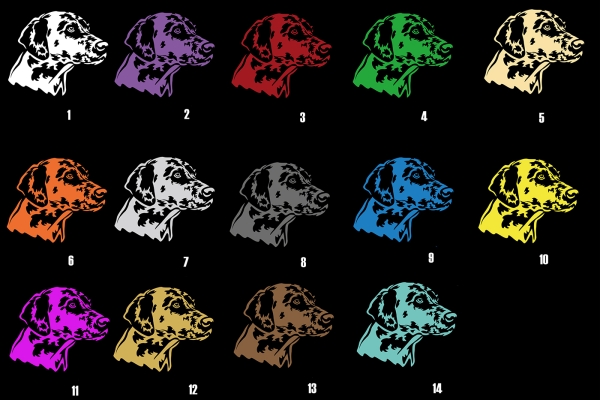 Autoaufkleber "Dalmatiner" Kopf
