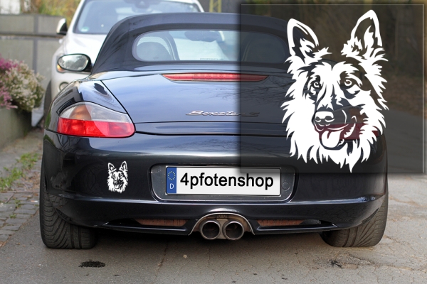 Autoaufkleber "Deutscher Schäferhund" Kopf