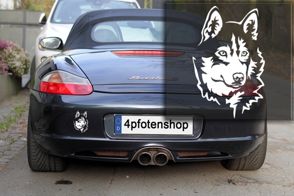 Autoaufkleber "Siberian Husky" Kopf