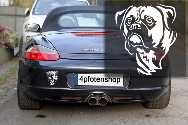 Autoaufkleber "Boxer" Kopf