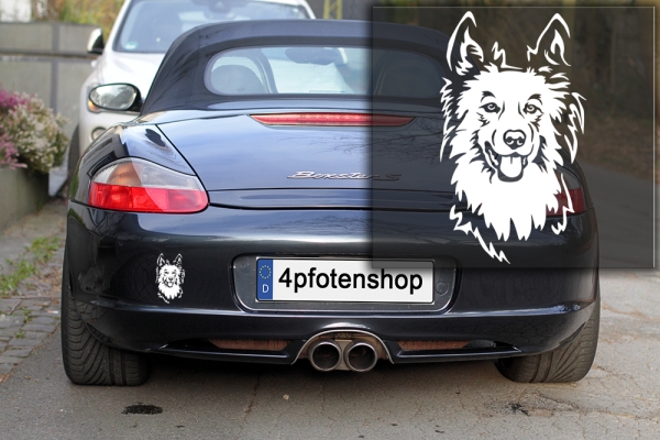 Autoaufkleber "Harzer Fuchs (Altdeutscher Hütehund)" Kopf