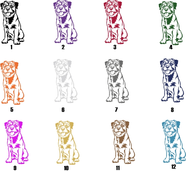 Autoaufkleber "Border Terrier" Kontur