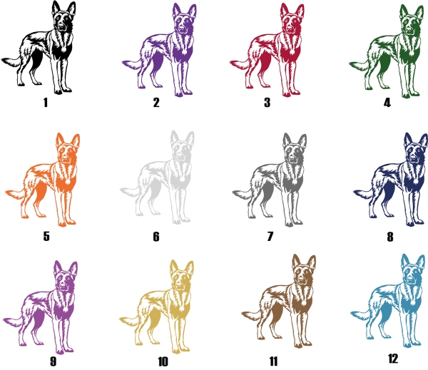Autoaufkleber "Malinois" Kontur