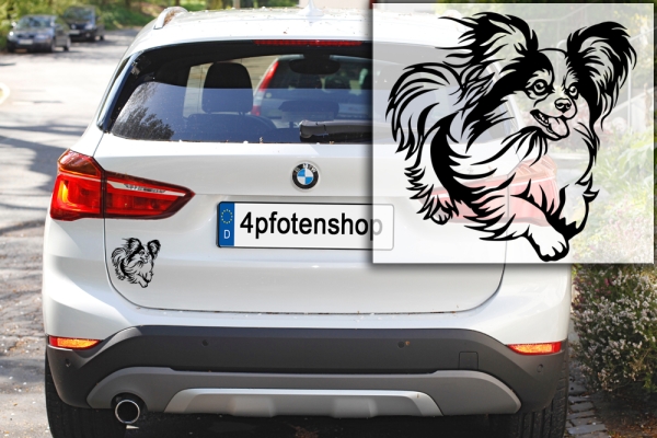 Autoaufkleber "Papillon" Kontur