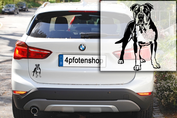 Autoaufkleber "American Bulldog" Kontur