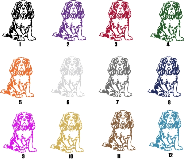 Autoaufkleber "Cavalier King Charles Spaniel" Kontur