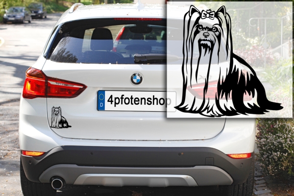 Autoaufkleber "Yorkshire Terrier" Kontur