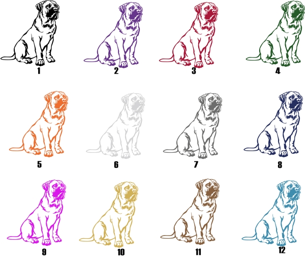 Autoaufkleber "Boerboel" Kontur