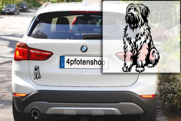 Autoaufkleber "Briard" Kontur