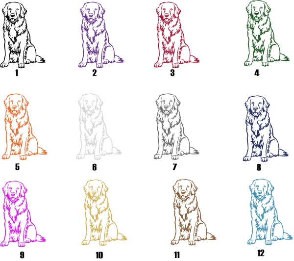 Autoaufkleber "Hovawart" Kontur