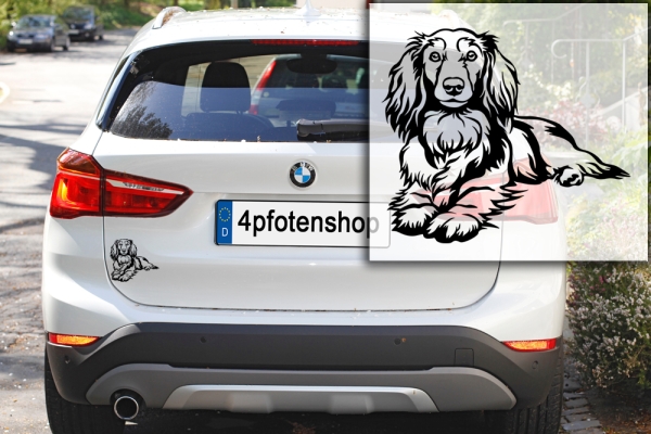 Autoaufkleber "Dackel (Langhaar)" Kontur