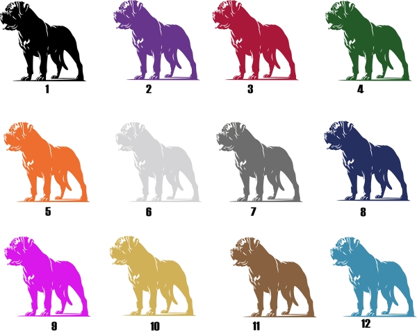 Autoaufkleber "Bullmastiff" Kontur