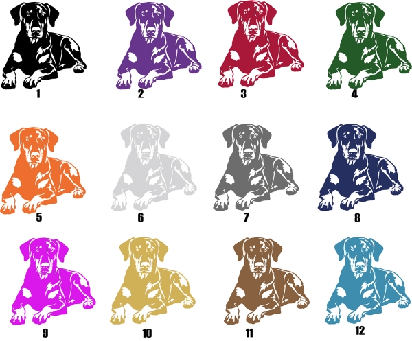 Autoaufkleber "Dobermann" Kontur