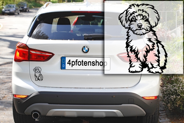 Autoaufkleber "Maltipoo" Kontur