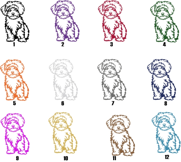 Autoaufkleber "Maltipoo" Kontur