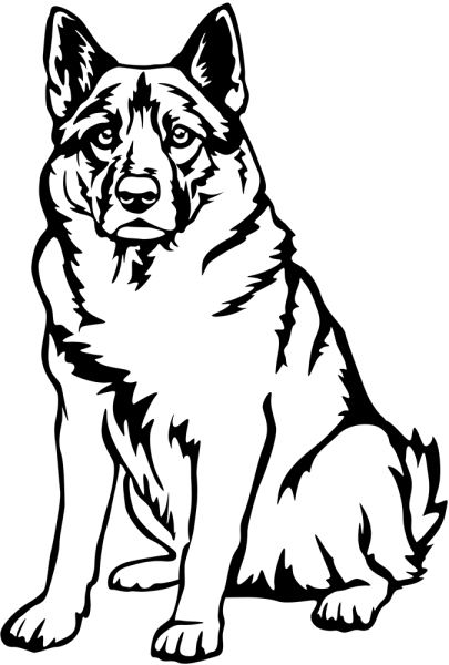 Aufkleber Norwegischer Elchhund