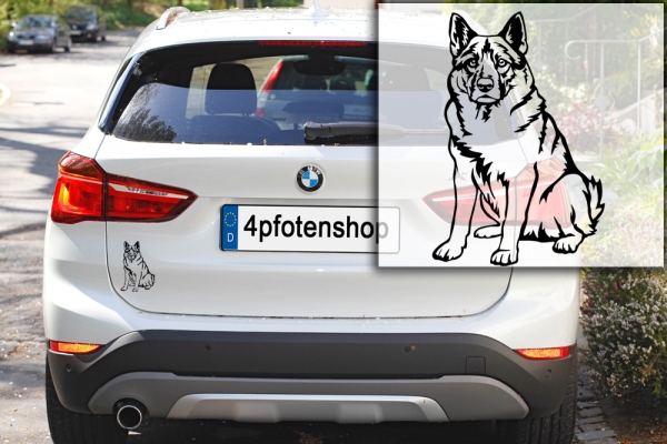 Autoaufkleber "Norwegischer Elchhund" Kontur