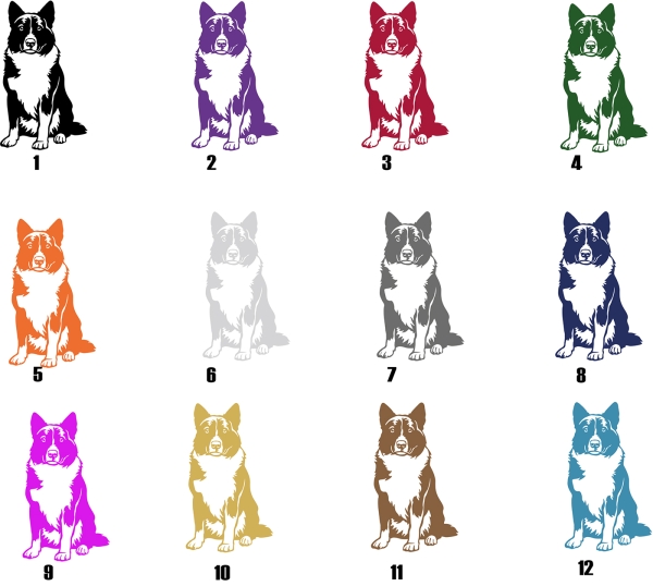 Autoaufkleber "Karelischer Bärenhund" Kontur