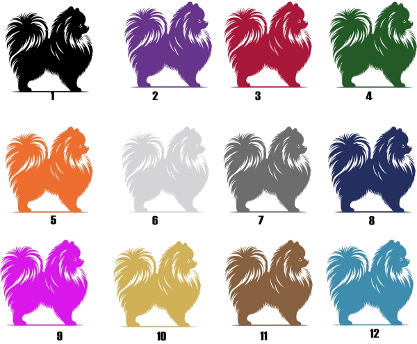 Autoaufkleber "Zwergspitz (Pomeranian)" Kontur