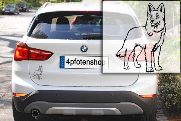 Autoaufkleber "Schweizer Schäferhund" Kontur
