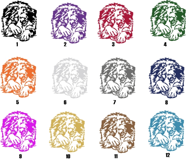 Autoaufkleber "Australian Shepherd" Kontur