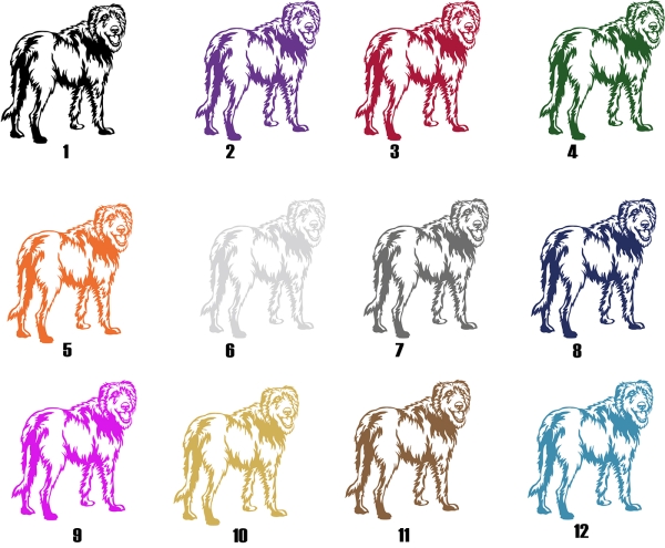 Autoaufkleber "Irish Wolfhound" Kontur