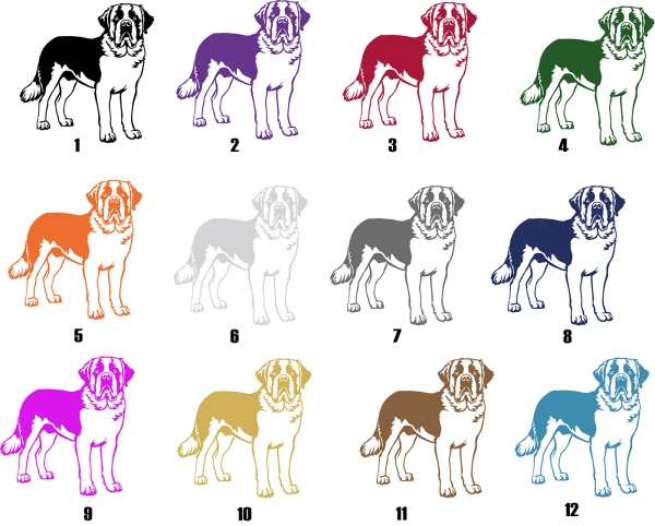 Autoaufkleber "Bernhardiner" Kontur