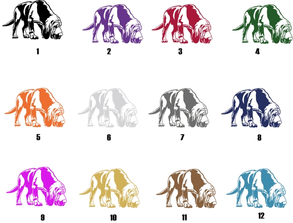 Autoaufkleber "Bloodhound" Kontur