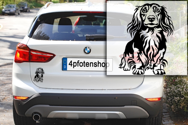Autoaufkleber "Dackel (Langhaar)" Kontur