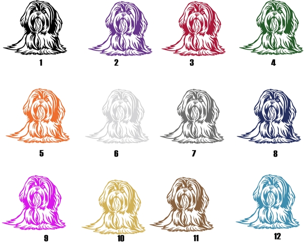 Autoaufkleber "Lhasa Apso" Kontur