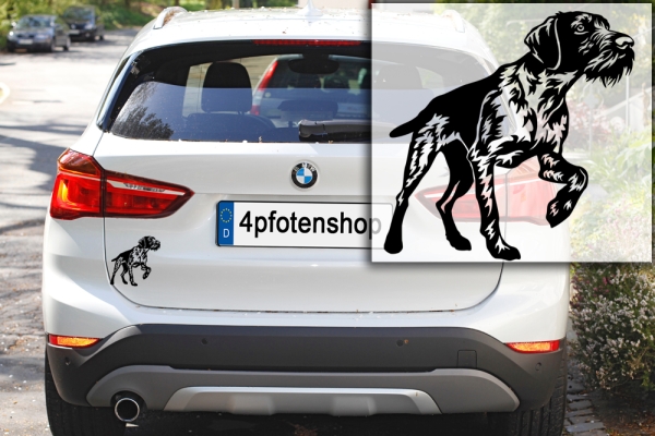 Autoaufkleber "Deutsch Drahthaar" Kontur