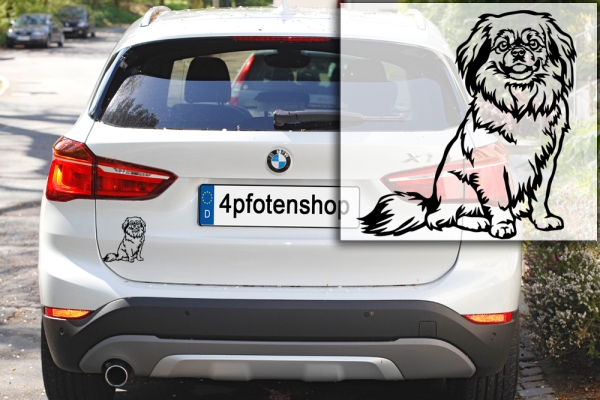 Autoaufkleber "Tibet Spaniel" Kontur