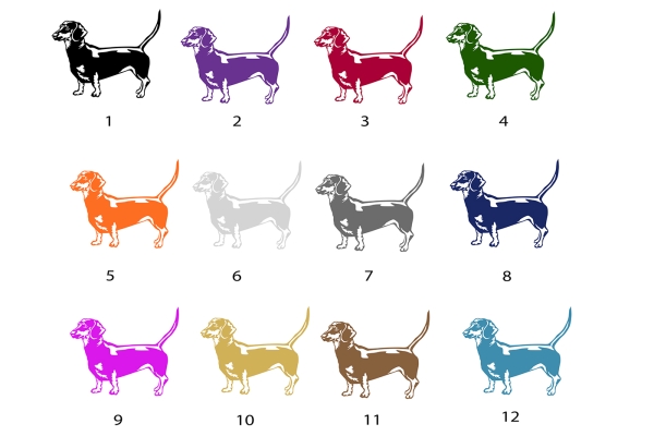 Autoaufkleber "Dackel (Kurzhaar)" Kontur