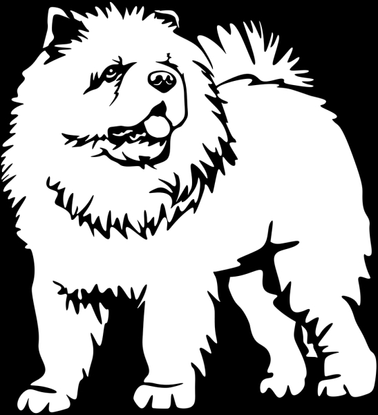 Autoaufkleber "Chow Chow" Kontur