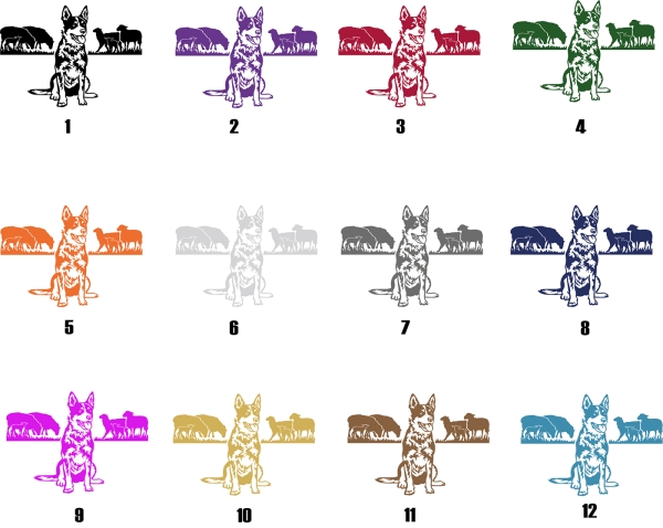 Aufkleber "Australian Cattle Dog" Schafe hüten * für helle Hintergründe