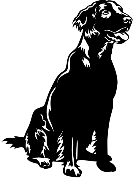 Aufkleber Flat-coated Retriever Kopf