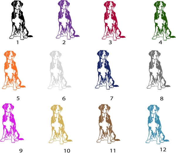 Autoaufkleber "Großer Schweizer Sennenhund" Kontur