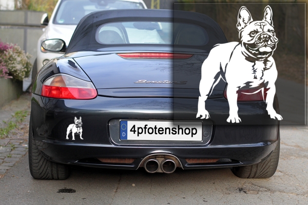 Autoaufkleber "Französische Bulldogge" Kontur