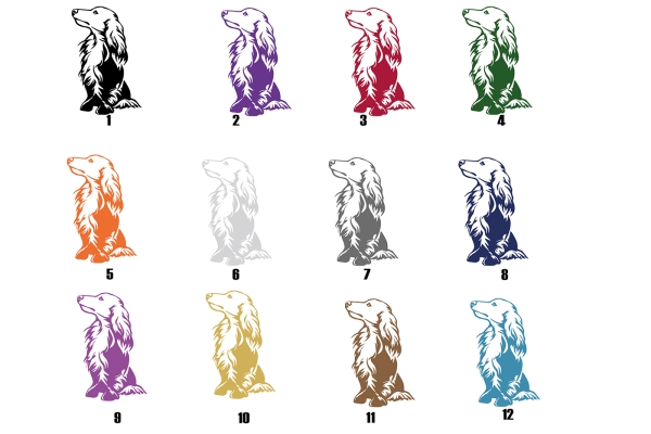 Autoaufkleber "Dackel (Langhaar)" Kontur