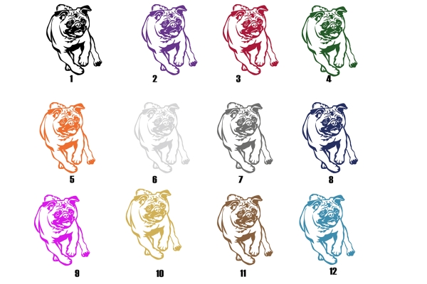 Autoaufkleber "Mops" Kontur