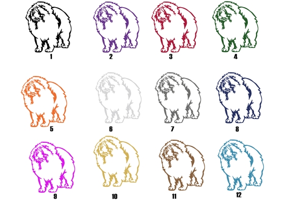 Autoaufkleber "Chow Chow" Kontur