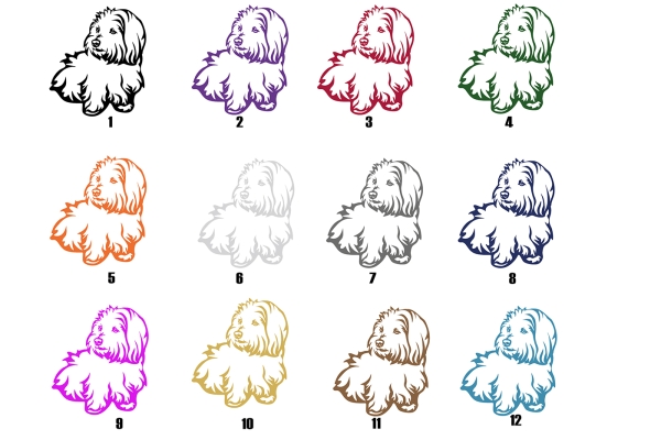 Autoaufkleber "Coton de Tulear" Kontur