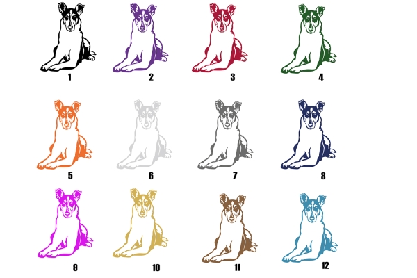 Autoaufkleber "Collie" (Kurzhaar) Kontur